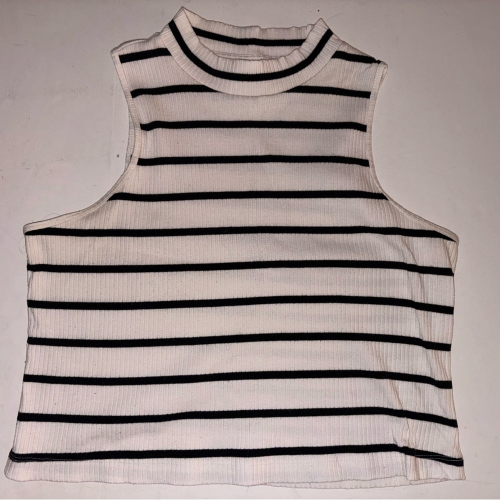 Old Navy size XL black white striped tank